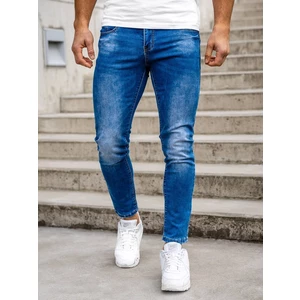 Tmavě modré pánské džíny skinny fit Bolf KX507