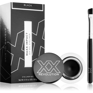 XX by Revolution MAXX IMPACT gelové oční linky se štětečkem odstín Black 3 g
