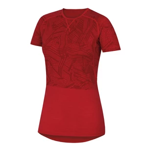 Merino thermal underwear T-shirt short women's red