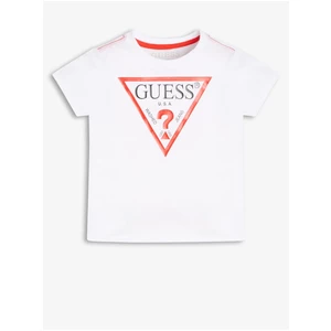 White Children's T-Shirt Guess - unisex