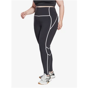 White-Black Women's Sports Leggings Reebok Lux - Women