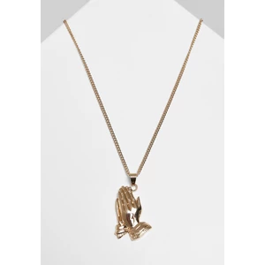 Pray Hands Necklace Gold