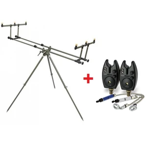 ZFISH Tripod Elite 3 Rods + 2x Alarm VX2 + 2x Indicator Rod Pod, Pique