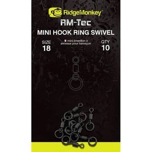 RidgeMonkey obratlík RM-Tec Mini Hook Ring Swivel 10ks