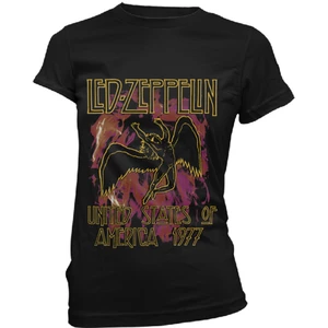 Led Zeppelin Koszulka Black Flames Czarny 2XL