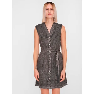 Dark Grey Denim Shirt Dress Noisy May Verita - Women