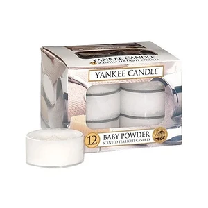 Yankee Candle Aromatické čajové sviečky Baby Powder 12 x 9,8 g