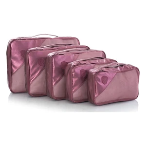 Heys Metallic Packing Cube 5pc Burgundy