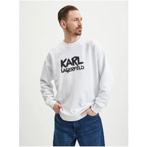 White Men's Sweatshirt KARL LAGERFELD - Men