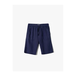 Koton Linen-Mixed Shorts with Tie Waist