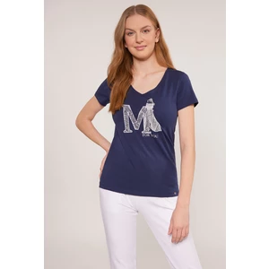MONNARI Woman's T-Shirts T-Shirt With Print Navy Blue