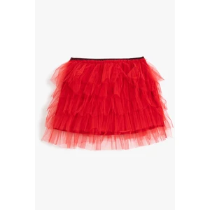 Koton Tutu Skirt with Elastic Waist, Layered Lined.