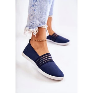 Women's Fabric Sneakers Slip-On navy blue Lilis