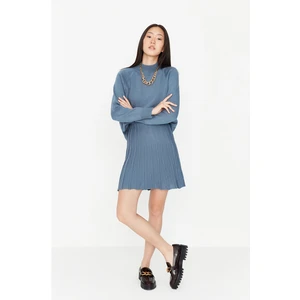 Trendyol Indigo Sweater, Frill Skirt, Sweater Top-Upper Set