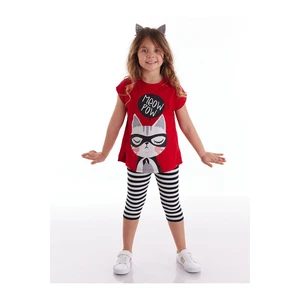 Mushi Meow Pow Girls Leggings Set