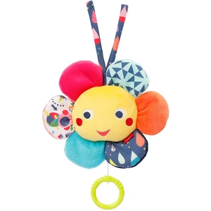 BABY FEHN Music Box Color Flower kontrastní závěsná hračka s melodií 1 ks