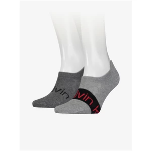 Sada dvou párů šedých pánských ponožek Calvin Klein - Pánské