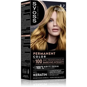 Syoss Color permanentná farba na vlasy odtieň 8-7 Honey Blond