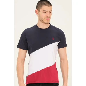 T8590 DEWBERRY MEN'S T-SHIRT-LACİVERT