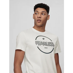 4F MEN'S T-SHIRT TSM015 Bílá XXL