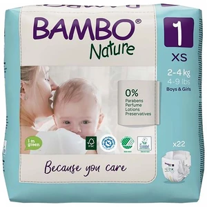 BAMBO Nature Pleny jednorázové 1, 22 ks, 2-4 kg