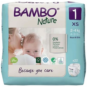 BAMBO Nature Plienky jednorázové 1, 22 ks, pre 2-4 kg