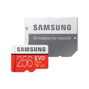 Samsung Micro SDXC EVO Plus 256GB (2020) + SD adaptér, UHS-I U3, Class 10 - rýchlosť 100/90 MB/s (MB-MC256HA/EU)