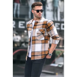 Madmext Camel Check Lumberjack Shirt 6713