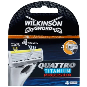 Wilkinson Sword Quattro Titanium Precision náhradné žiletky 4 ks 4 ks