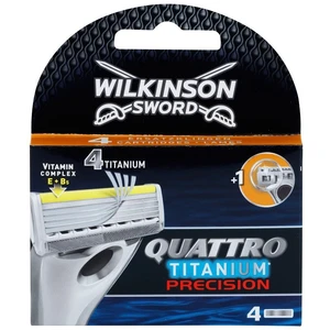 Wilkinson Sword Quattro Titanium Precision náhradné žiletky 4 ks 4 ks