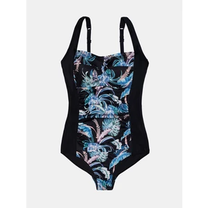 Blue-Black Flowered One Piece Swimwear DORINA - Women