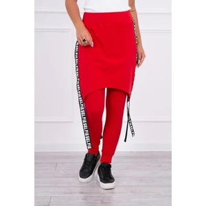 Pants/Suit with selfie lettering red