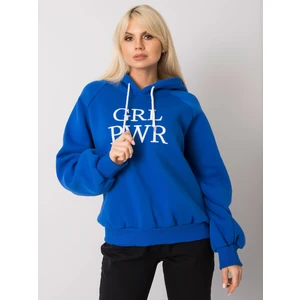 Dark blue oversized padded sweatshirt