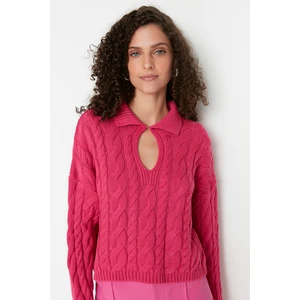 Trendyol Sweater - Pink - Regular fit