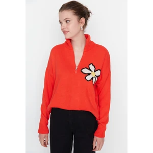 Trendyol Orange Oversize Knitwear Sweater