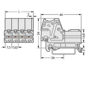 Zásuvkový konektor na kabel WAGO 831-3207/007-000, 55.22 mm, pólů 7, rozteč 7.62 mm, 12 ks