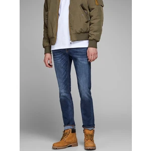 Tmavě modré slim fit džíny Jack & Jones Tim - Pánské