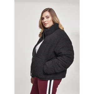 Ladies Boxy Sherpa Puffer Jacket black