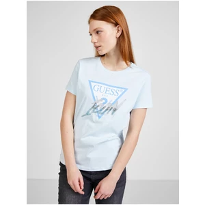 Light Blue Women's T-Shirt Guess - Women