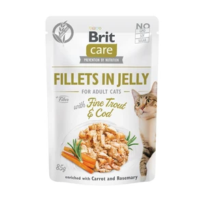 Brit Care Cat Fillets in Jelly with Fine Trout & Cod  - 1 x 85g