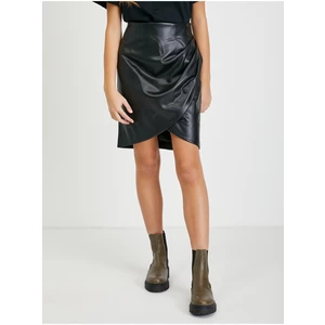 Black Leatherette Skirt Guess Marianne - Women