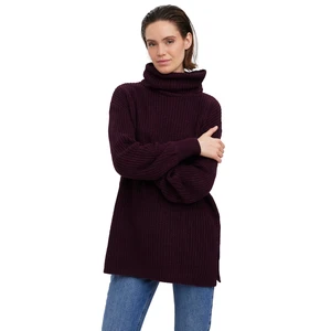 Vero Moda Dámsky sveter VMSAYLA Regular Fit 10268496 Winetasting XL