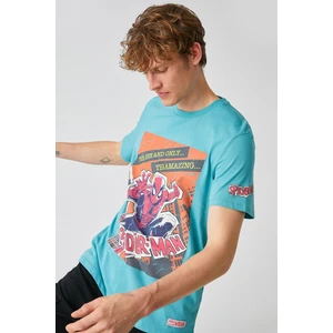 Koton T-Shirt - Turquoise - Regular fit