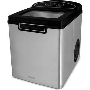 Výrobník ľadu Sencor SIM 3500SS výrobník ľadu • príkon 105 W • 1,9 l zásobník na vodu • 12 kg ľadu za deň • LED panel so svetelnými indikátormi • auto