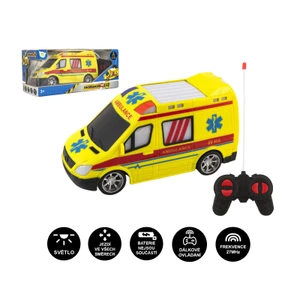 Auto RC ambulancia plast 20 cm 27 MHz