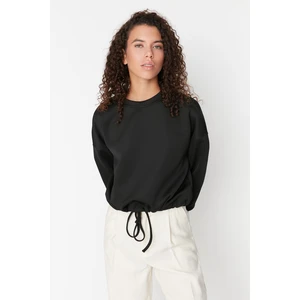 Trendyol Sweatshirt - Black - Fitted