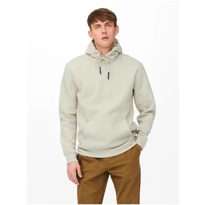 Beige Mens Basic Hoodie ONLY & SONS Ceres - Men