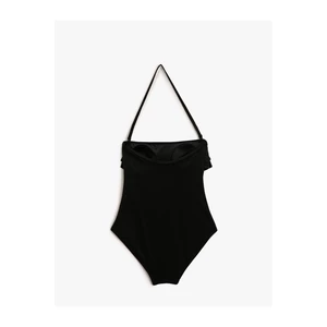 Koton Strapless Swimwear with Halterneck Ruffle Front
