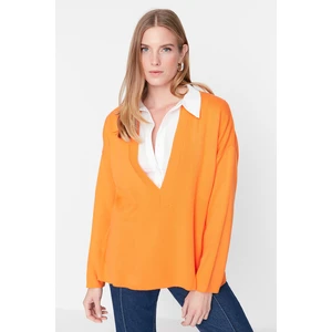Trendyol Sweater - Orange - Regular fit