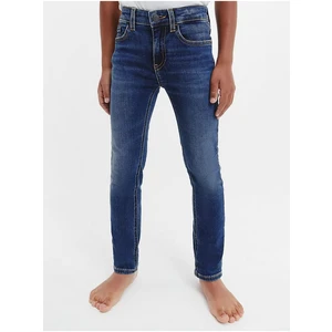 Tmavě modré klučičí slim fit džíny Calvin Klein Jeans - Kluci